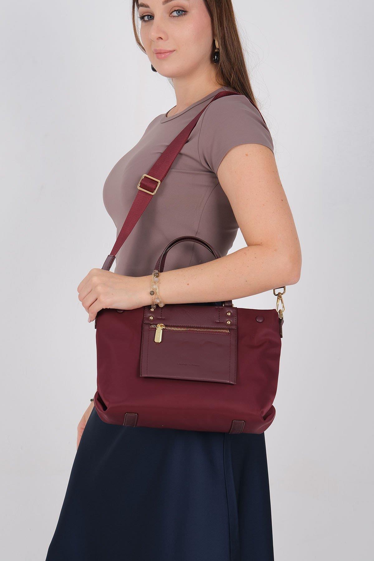Silver & Polo SP1213 Kadın El Çantası Bordo