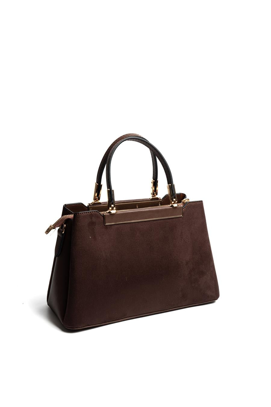 Silver & Polo SP913 Kadın El Çantası Süet Kahve