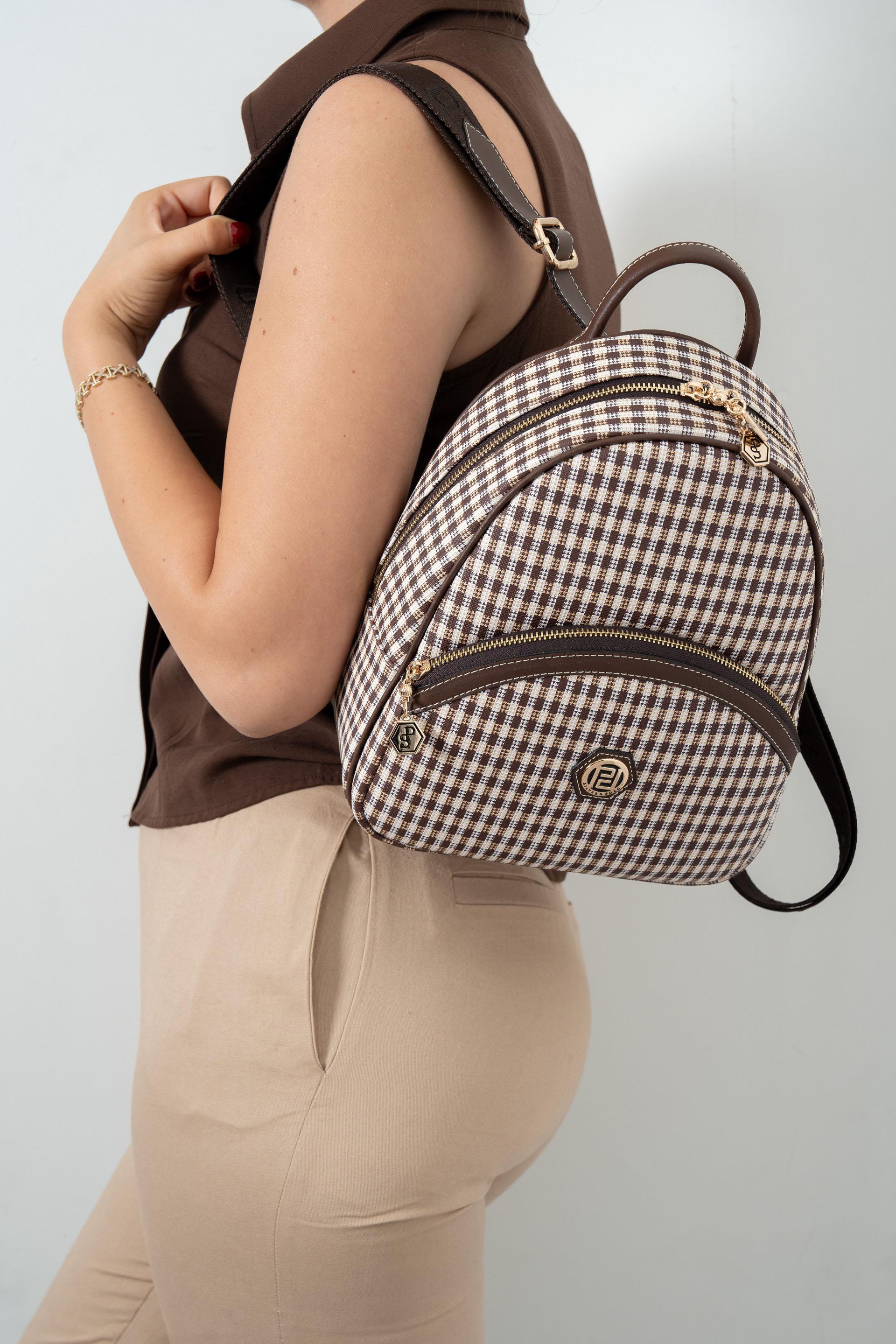 Silver & Polo Kahve Sarı - Kahve SP945 Kadın Sırt Çantası