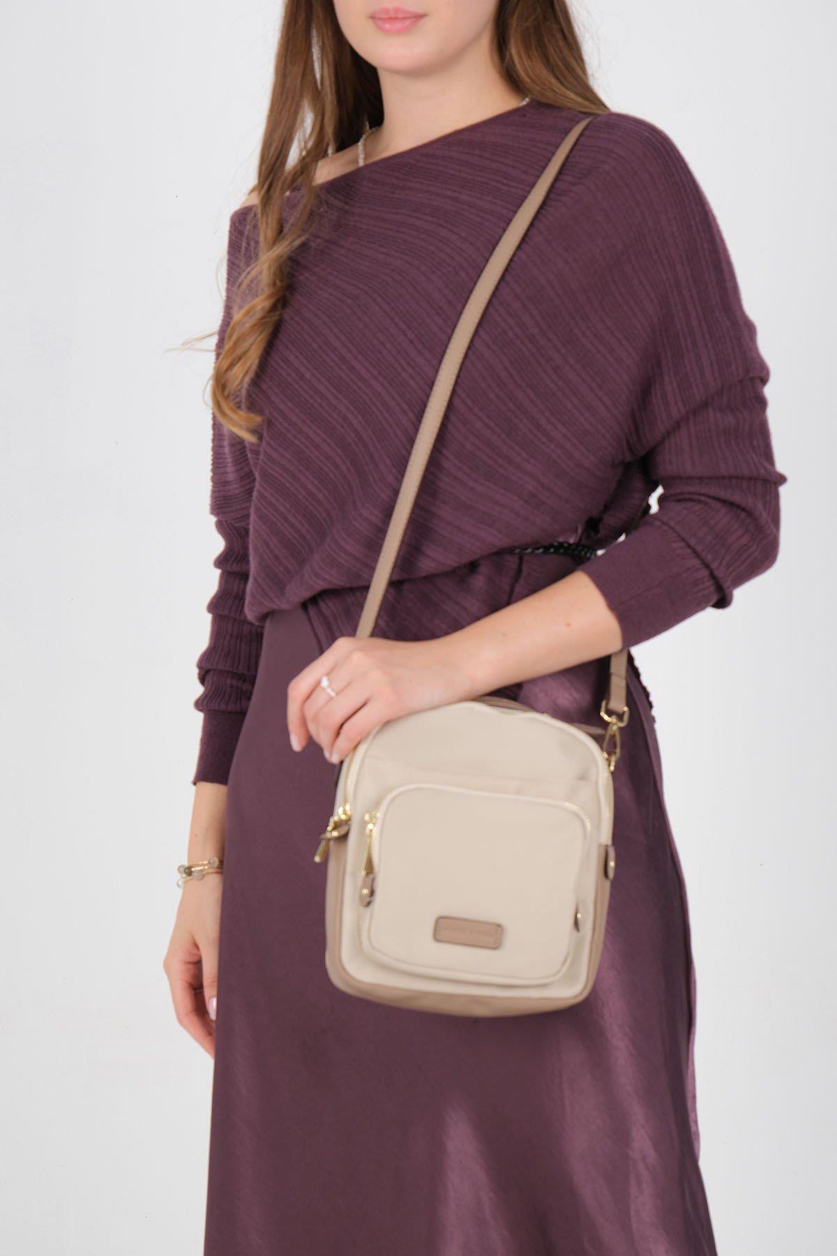 Silver & Polo SP1220 Kadın Çapraz Çanta Bej-Kum