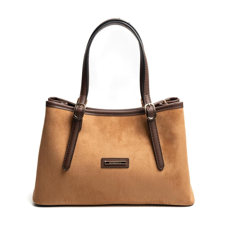 Silver & Polo SP1252 Kadın El Çantası Süet Taba-Kahve - 1