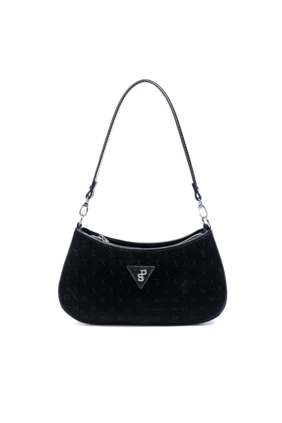 Silver & Polo SP1251 Kadın Omuz Çantası Fashion Siyah-Rugan Siyah