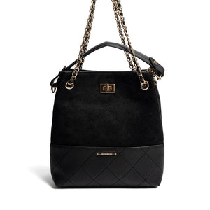 Silver & Polo SP1262 Kadın Omuz Çantası Süet Siyah