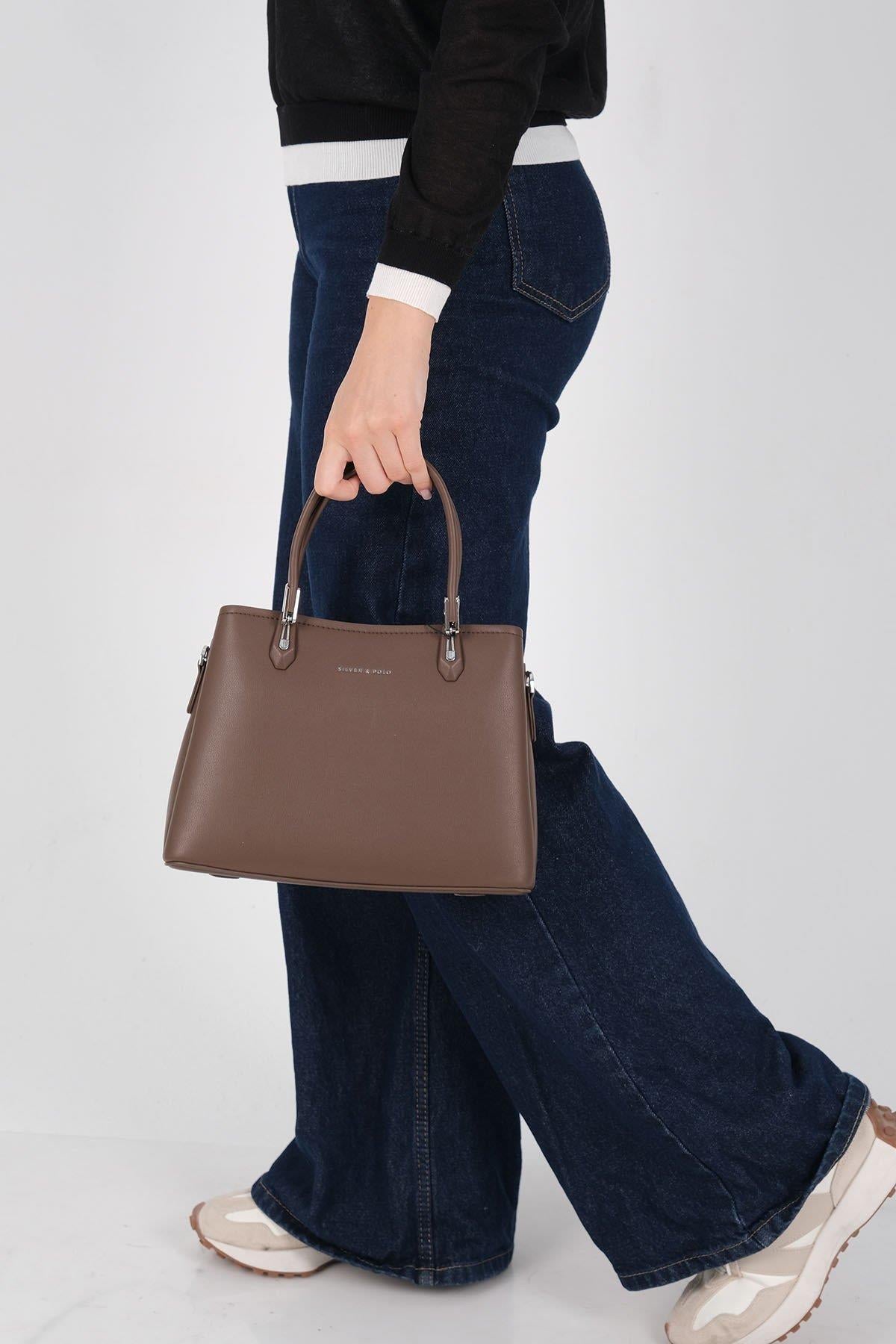 Silver & Polo SP1233 Kadın El Çantası Kahve