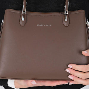 Silver & Polo SP1233 Kadın El Çantası Kahve