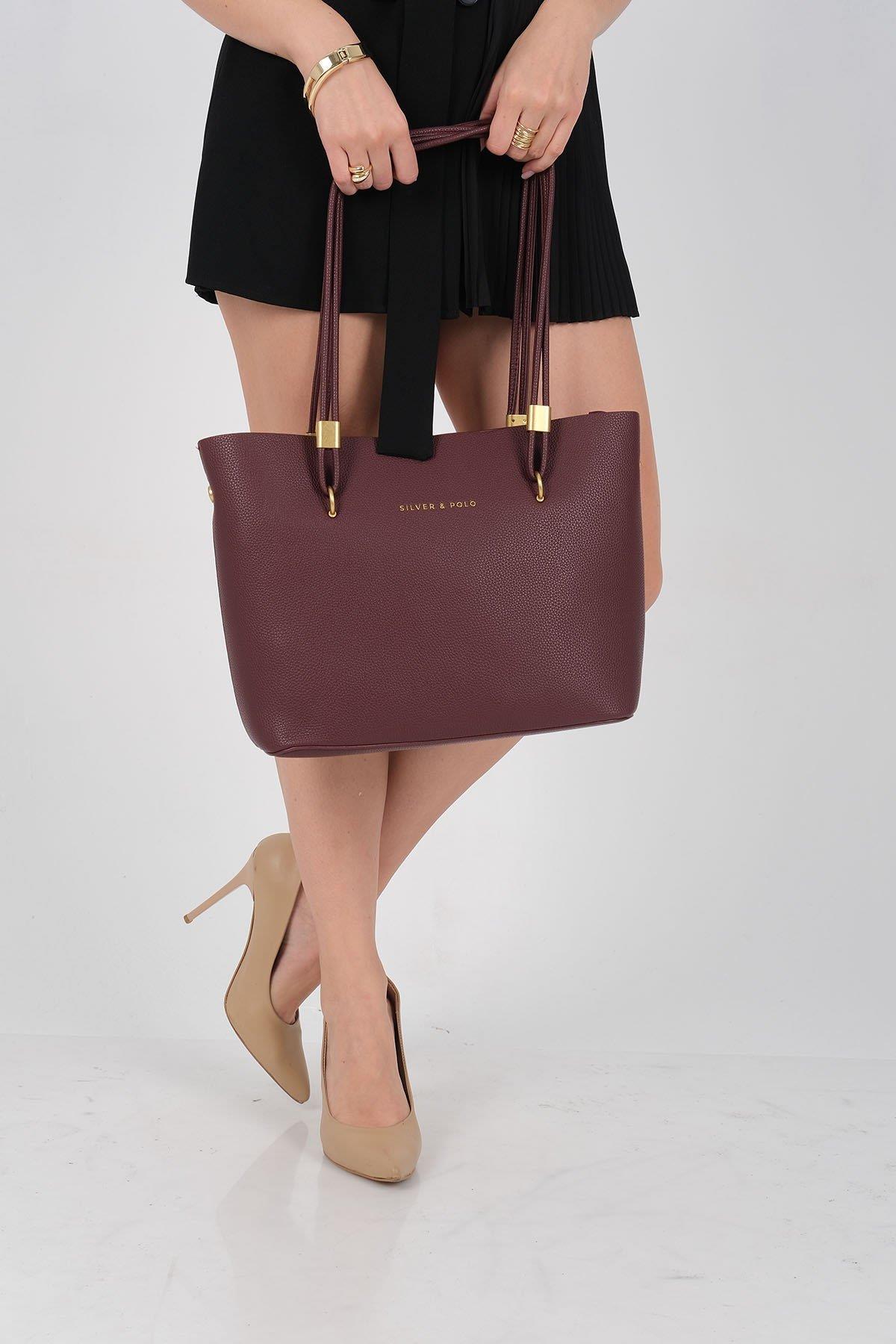 Silver & Polo SP1239 Kadın Omuz Çantası Bordo