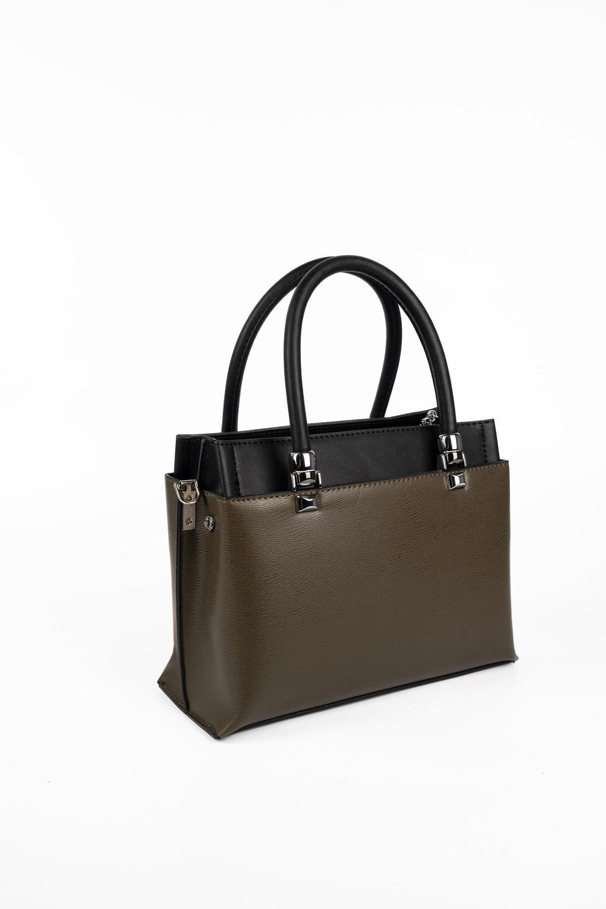 Silver & Polo SP826 Kadın El Çantası Düz Kahve-Vizon