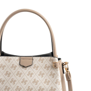 Silver & Polo SP1254 Kadın El Çantası Monogram Bej-Kum