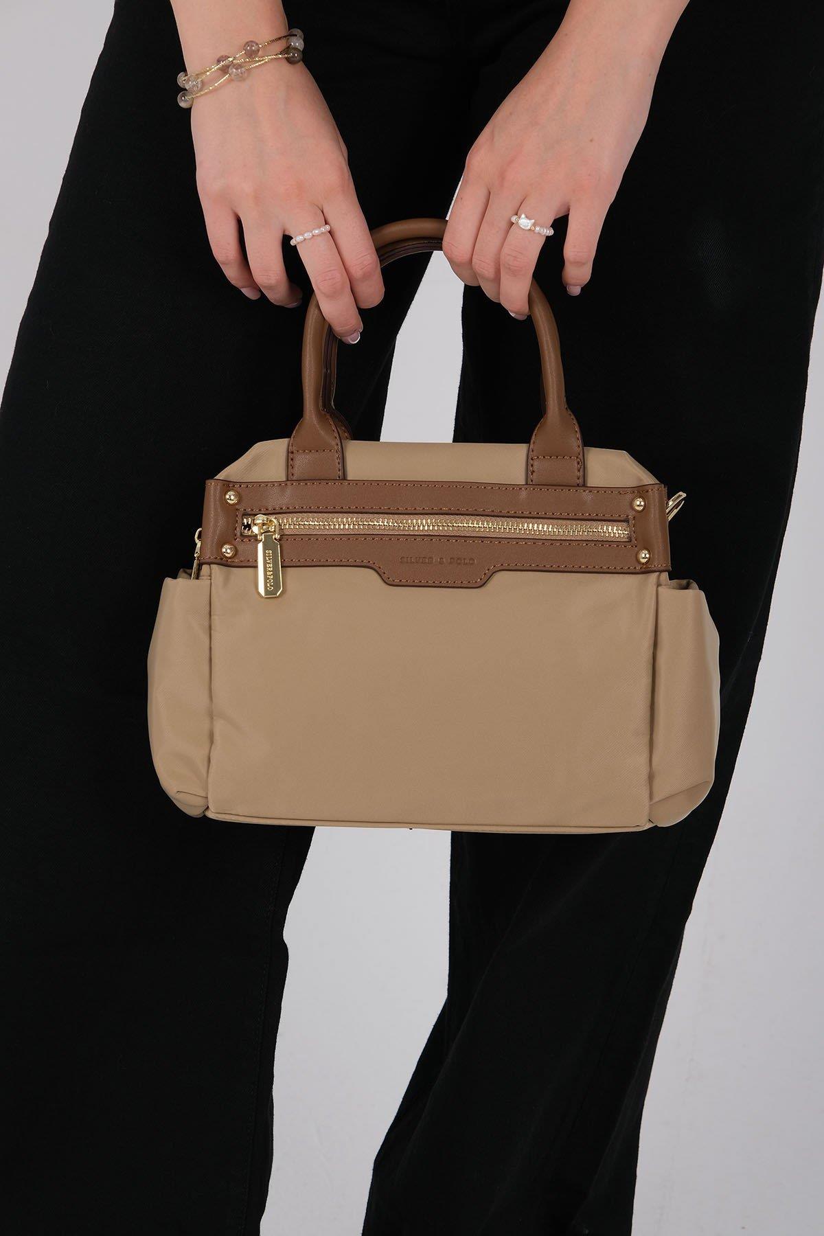 Silver & Polo SP1219 Kadın El Çantası Vizon-Camel
