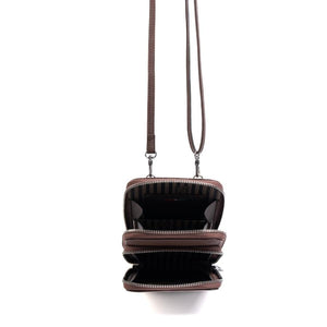 Silver & Polo SP1011 Kadın Telefon Çantası Düz Kahve