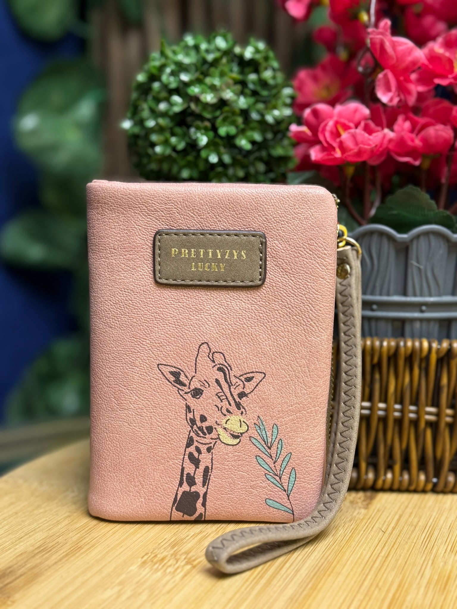 Nas Bag Pembe Nakışlı Bölmeli Kadın Cüzdan - icz006