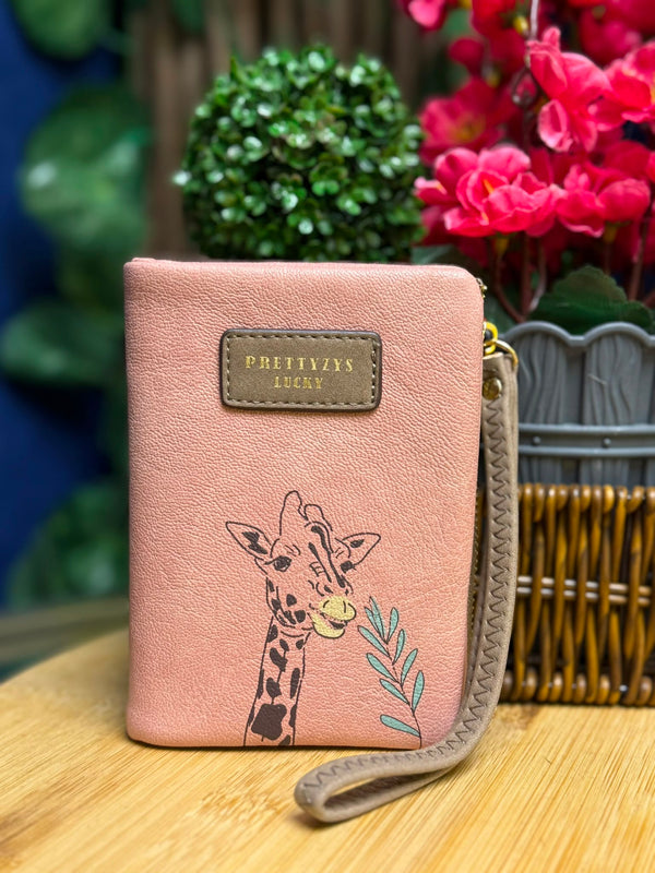 Nas Bag Pembe Nakışlı Bölmeli Kadın Cüzdan - icz006