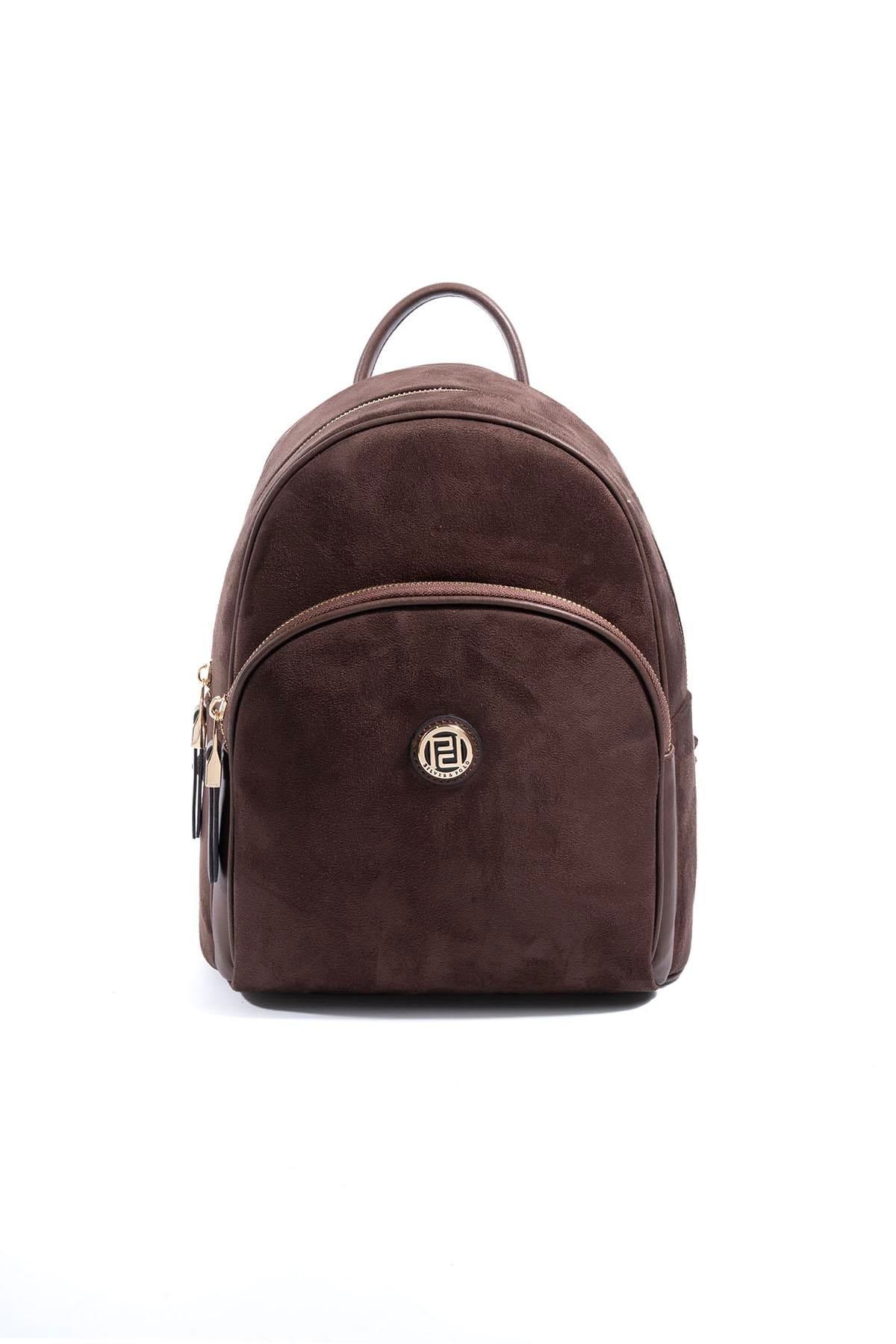 Silver & Polo SP1062 Kadın Sırt Çantası Süet Kahve