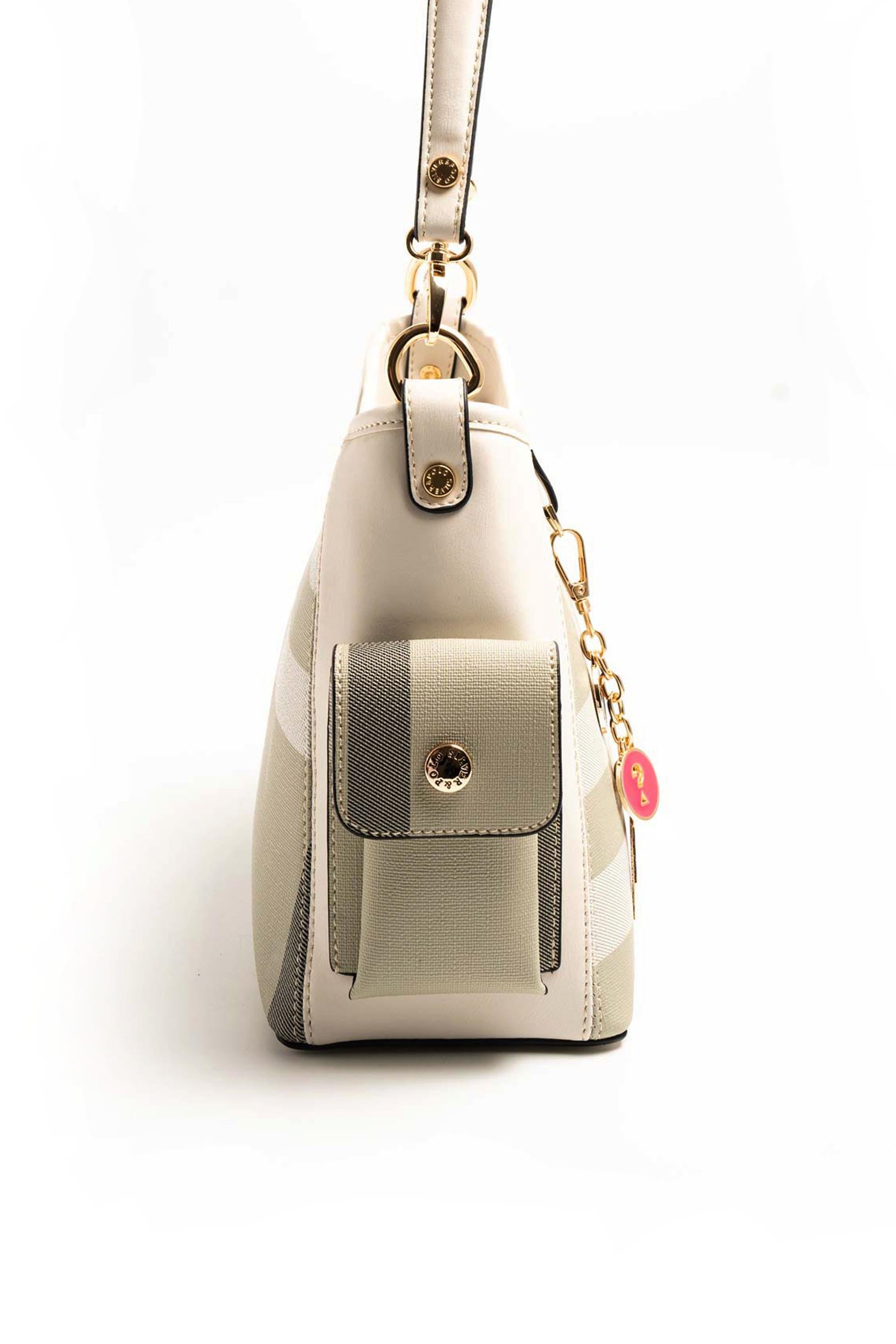 Silver & Polo A.Yeşil - Kemik SP1183 Kadın Omuz Çantası