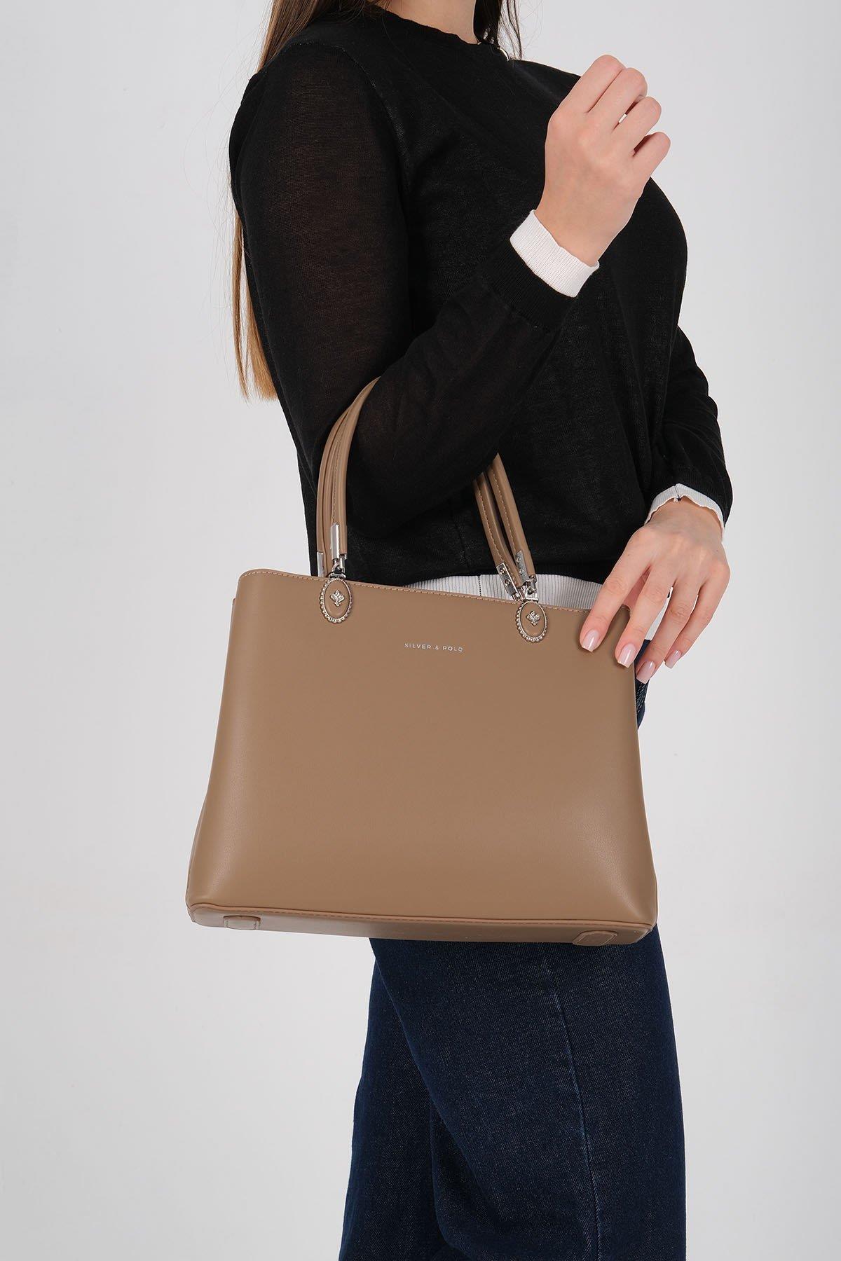 Silver & Polo SP1234 Kadın El Çantası Bej