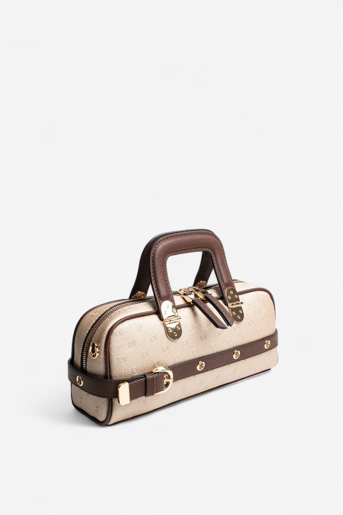 Silver & Polo SP1258 Kadın El Çantası Logolu Nut-Kahve