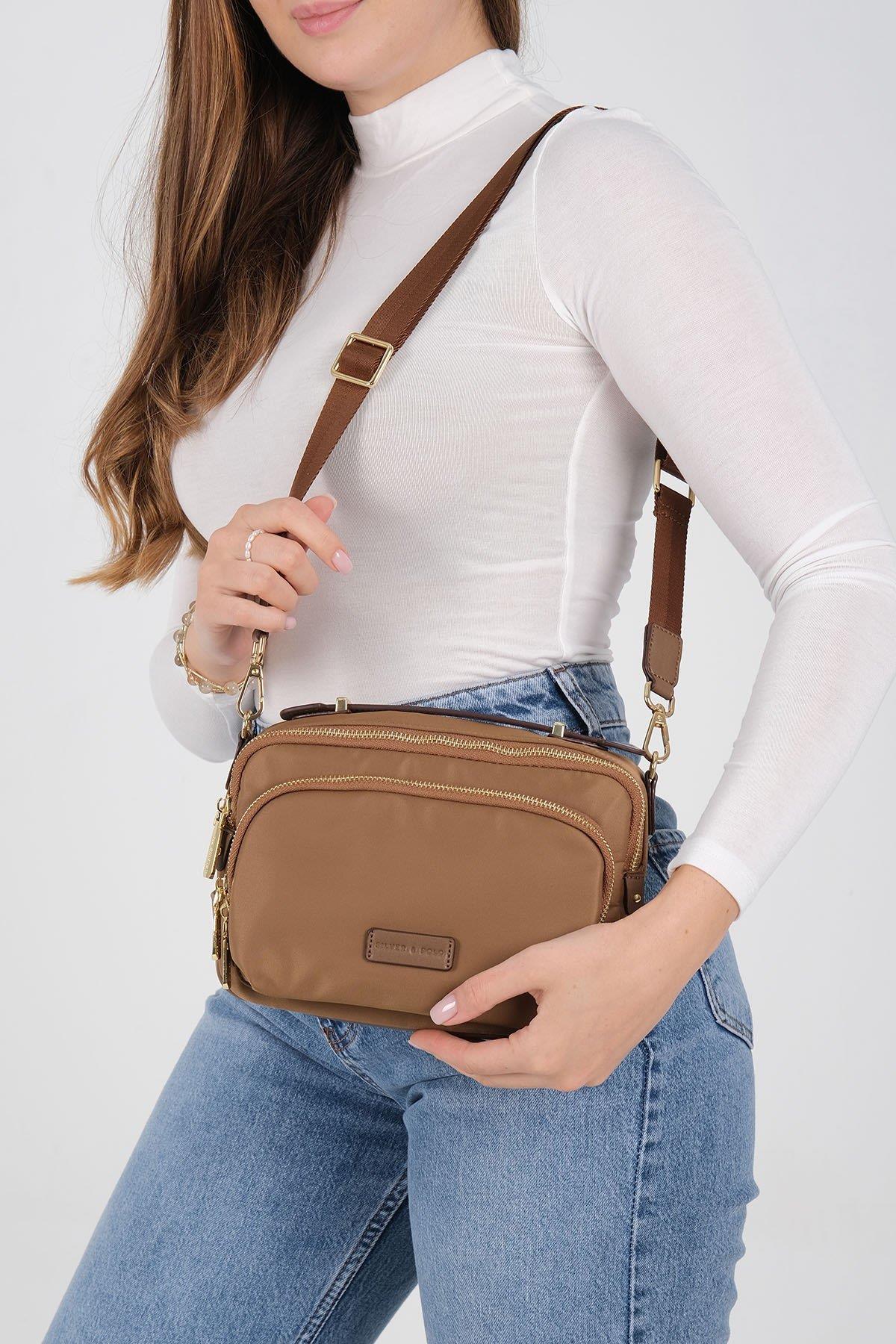Silver & Polo SP1221 Kadın Çapraz Çanta Tütün-Kahve