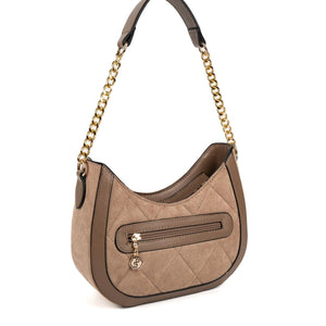 Silver & Polo SP1168 Kadın Omuz Çantası Süet Vizon