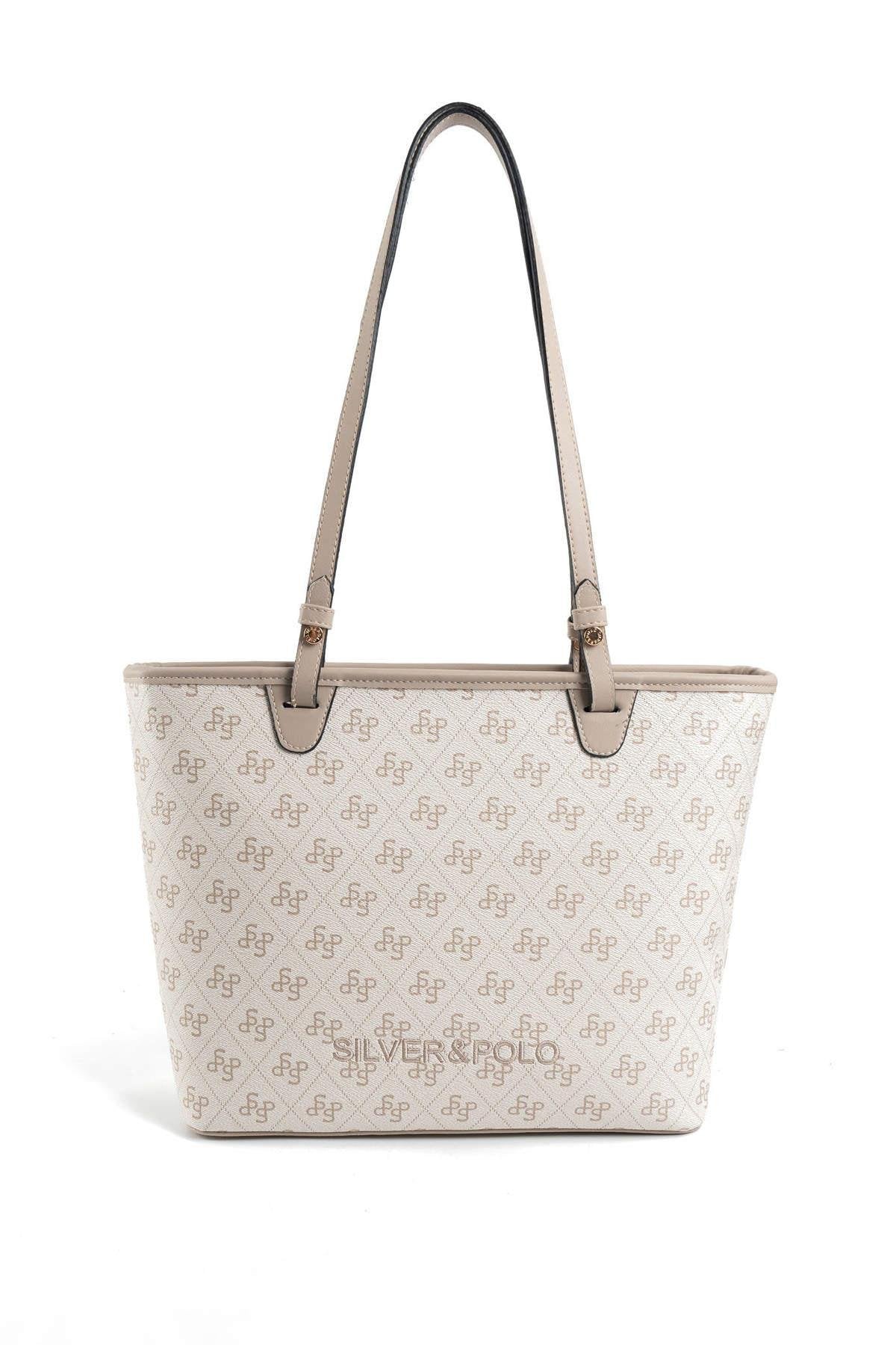 Silver & Polo Bej - Kum SP1204 Kadın Omuz Çantası