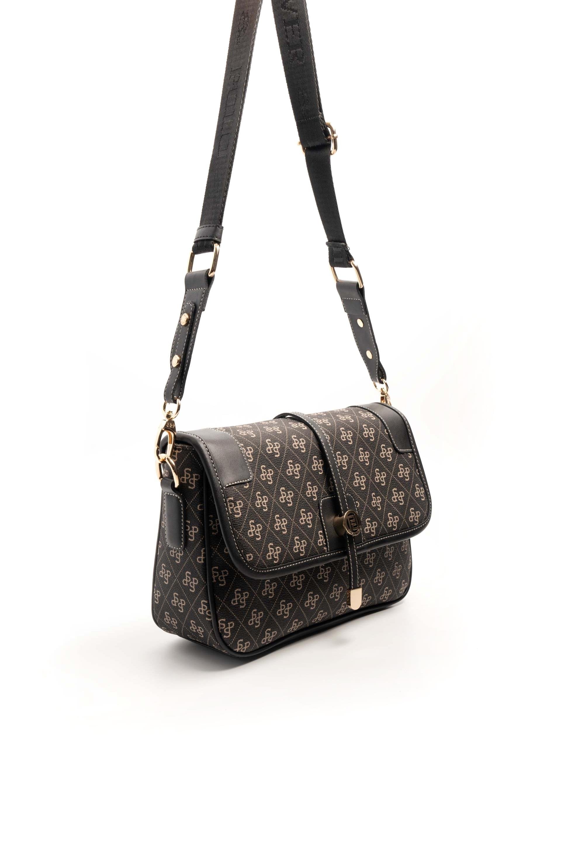 Silver & Polo Füme - Siyah SP1182 Kadın Çapraz Çanta