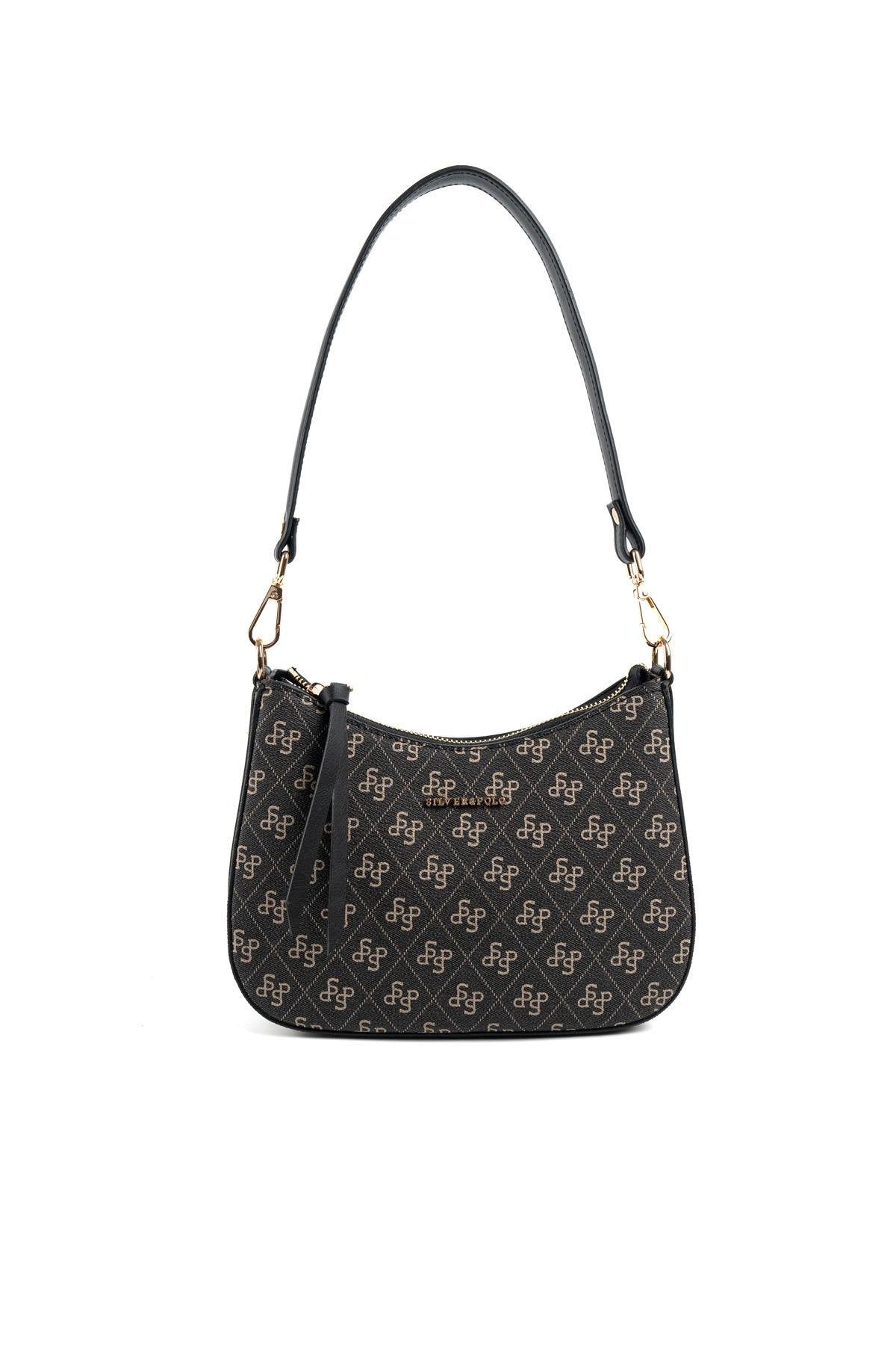 Silver & Polo Füme - Siyah SP1259 Omuz Çantası
