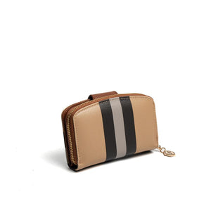Silver & Polo SP874 Kadın Cüzdan & Kartlık Ekose Bej-Taba