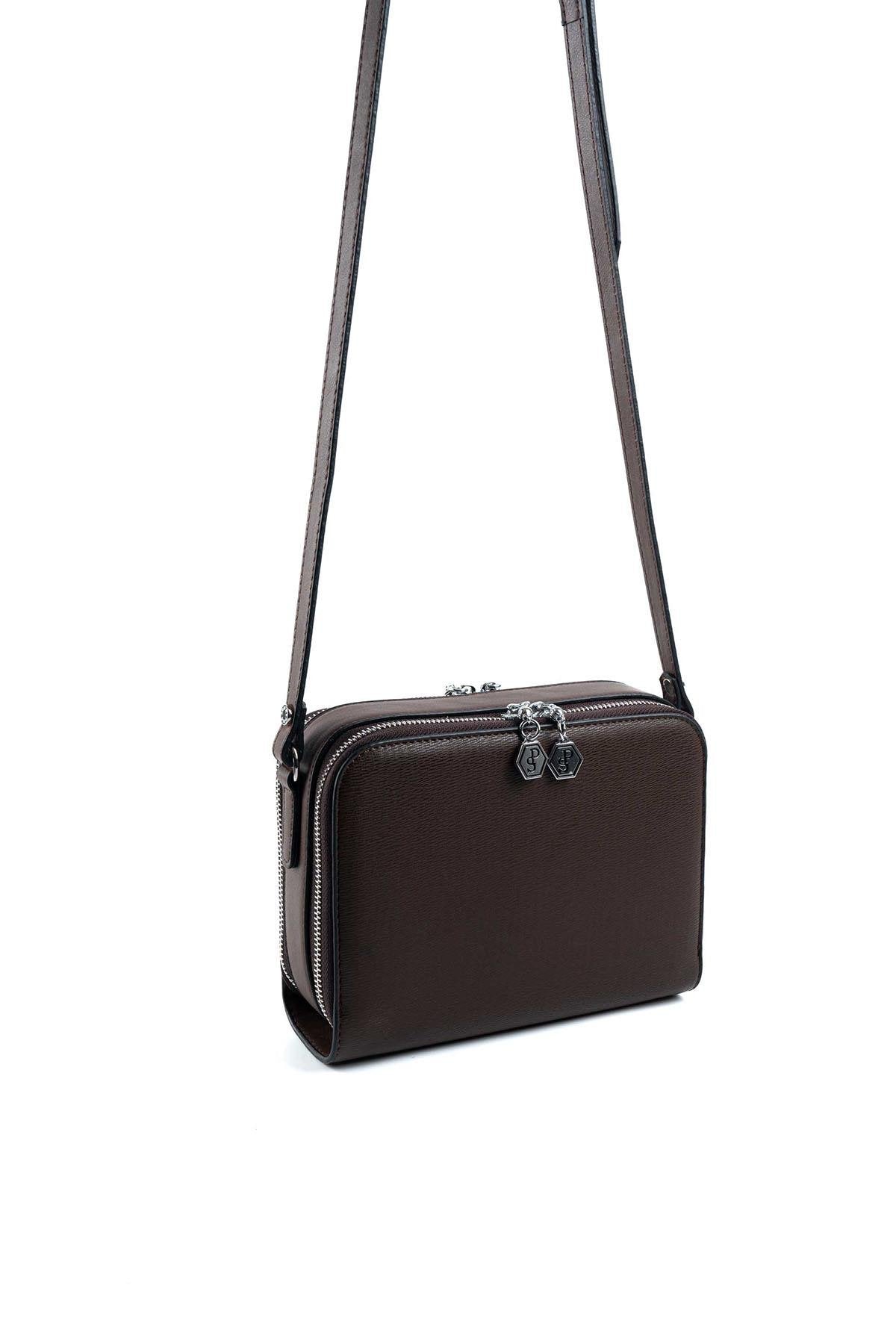 Silver & Polo Kahve SP888 Kadın Çapraz Çanta