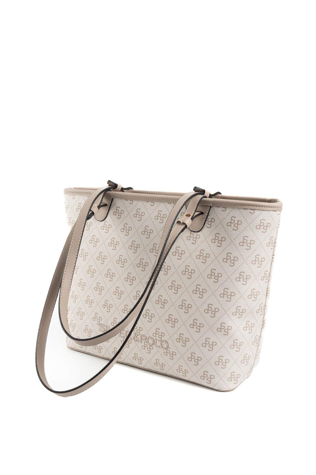 Silver & Polo Bej - Kum SP1204 Kadın Omuz Çantası