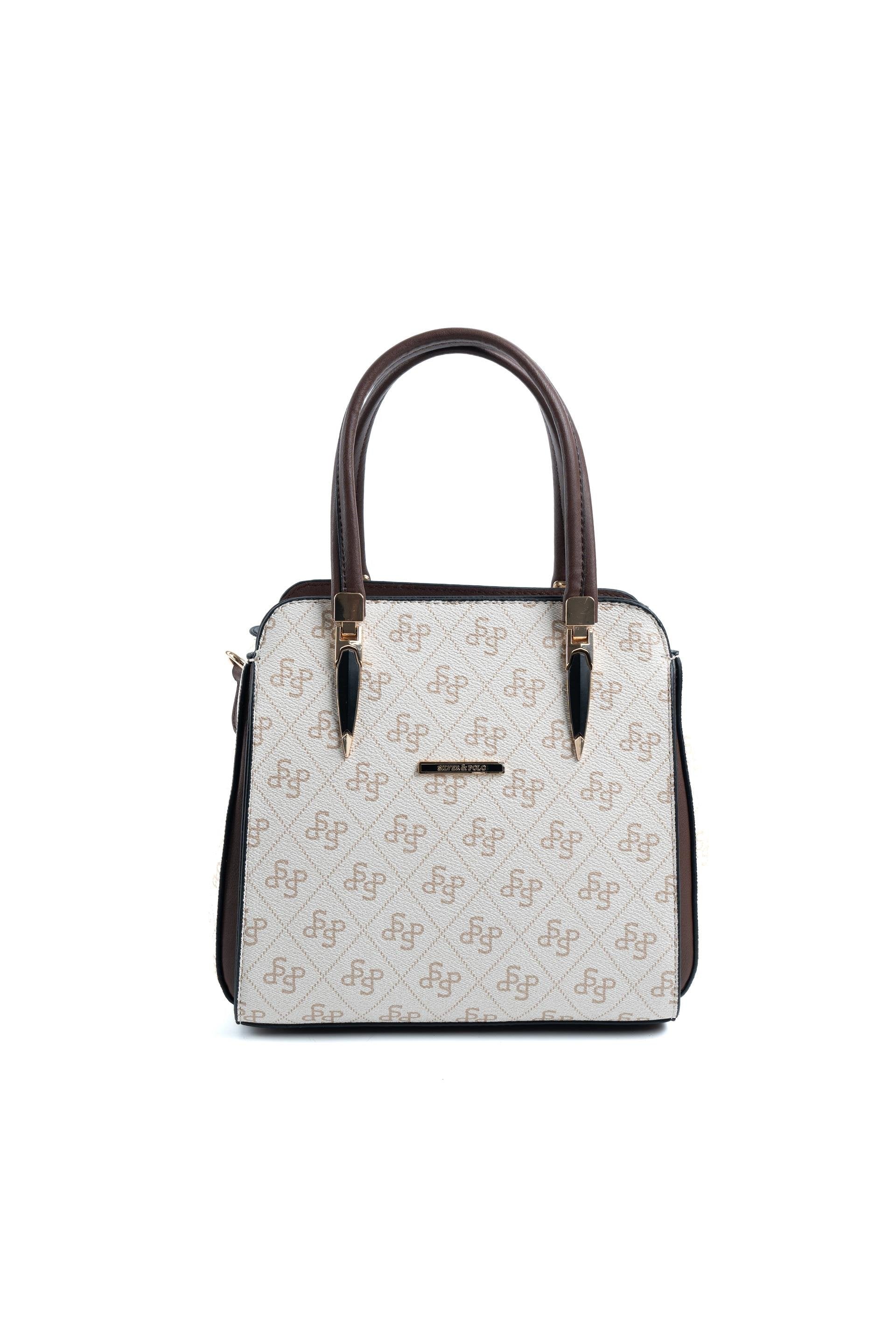 Silver & Polo Bej - Kahve SP1136 Kadın El Çantası