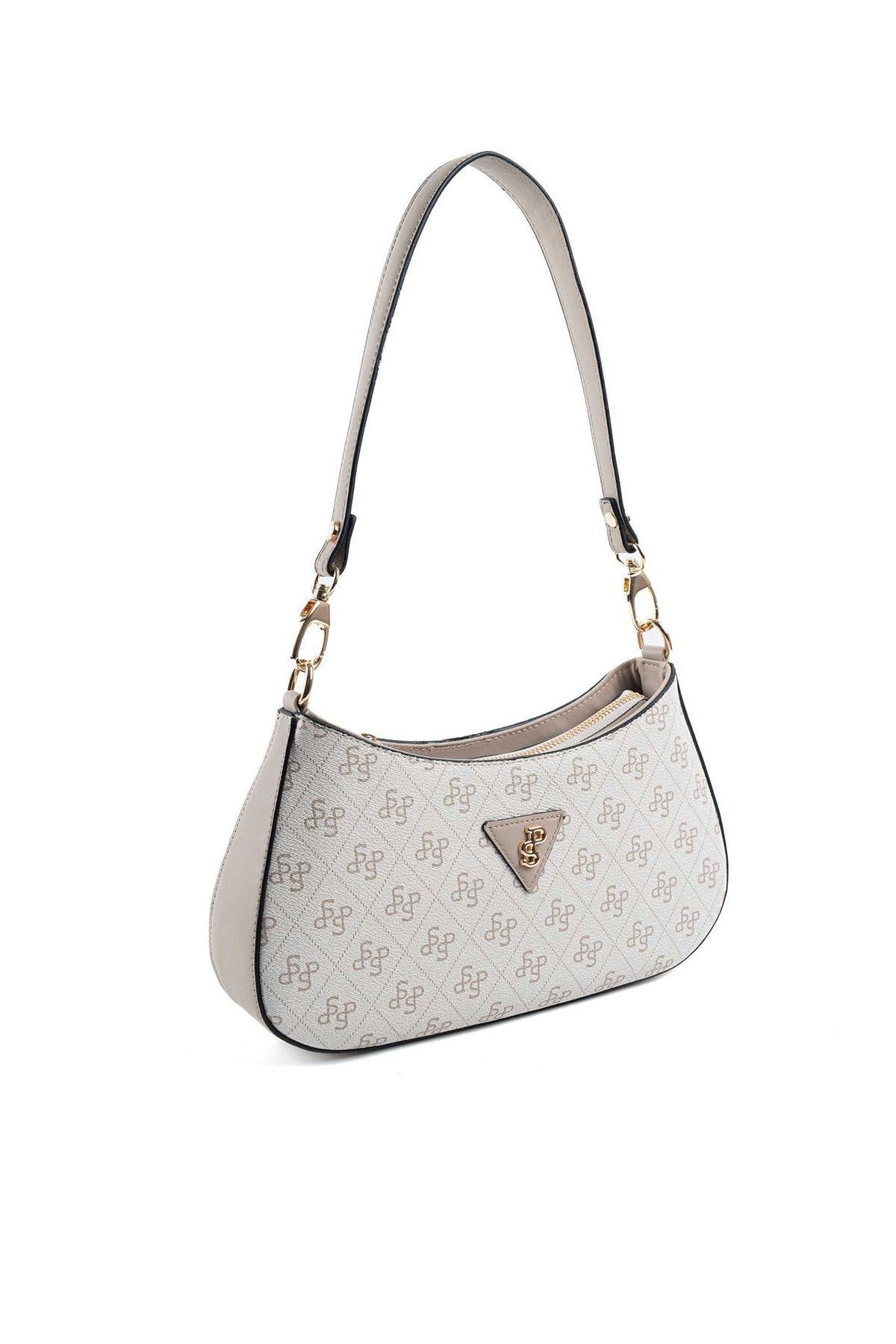 Silver & Polo Bej - Kum SP1251 Kadın Omuz Çantası