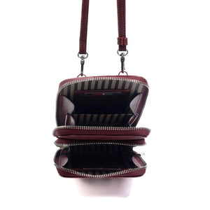 Silver & Polo SP1011 Kadın Telefon Çantası Düz Bordo