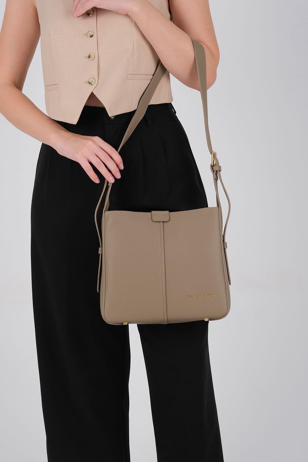 Silver & Polo SP1249 Kadın Omuz Çantası Vizon