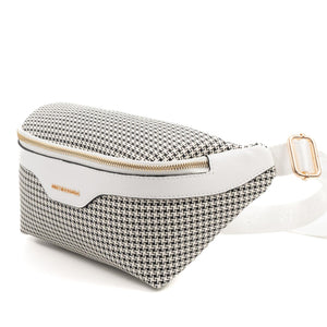 Silver & Polo Siyah - Beyaz SP1192 Kadın Bel Çantası