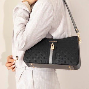 Silver & Polo Siyah - Platin SP1102 Kadın Omuz Çantası