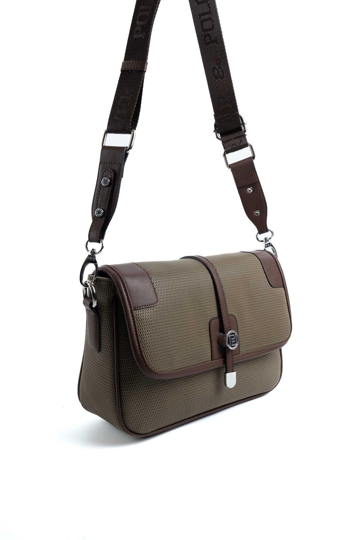 Silver & Polo L.Haki - Kahve SP1182 Kadın Çapraz Çanta