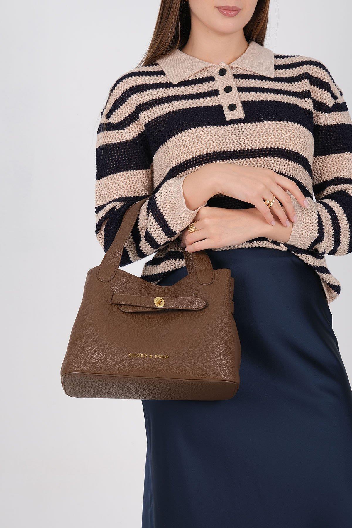 Silver & Polo SP1240 Kadın Omuz Çantası Kahve