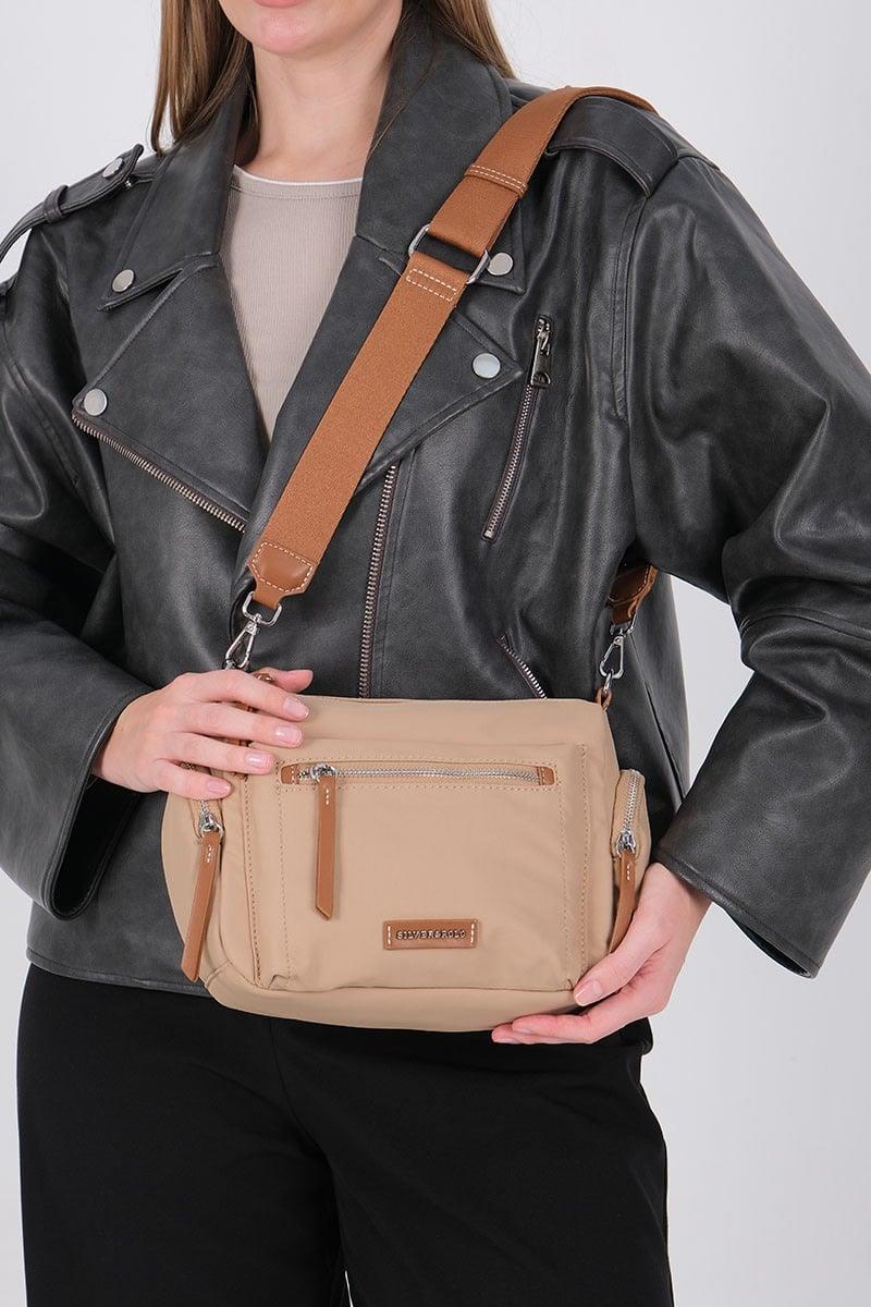 Silver & Polo SP1229 Kadın Çapraz Çanta Nut-Taba