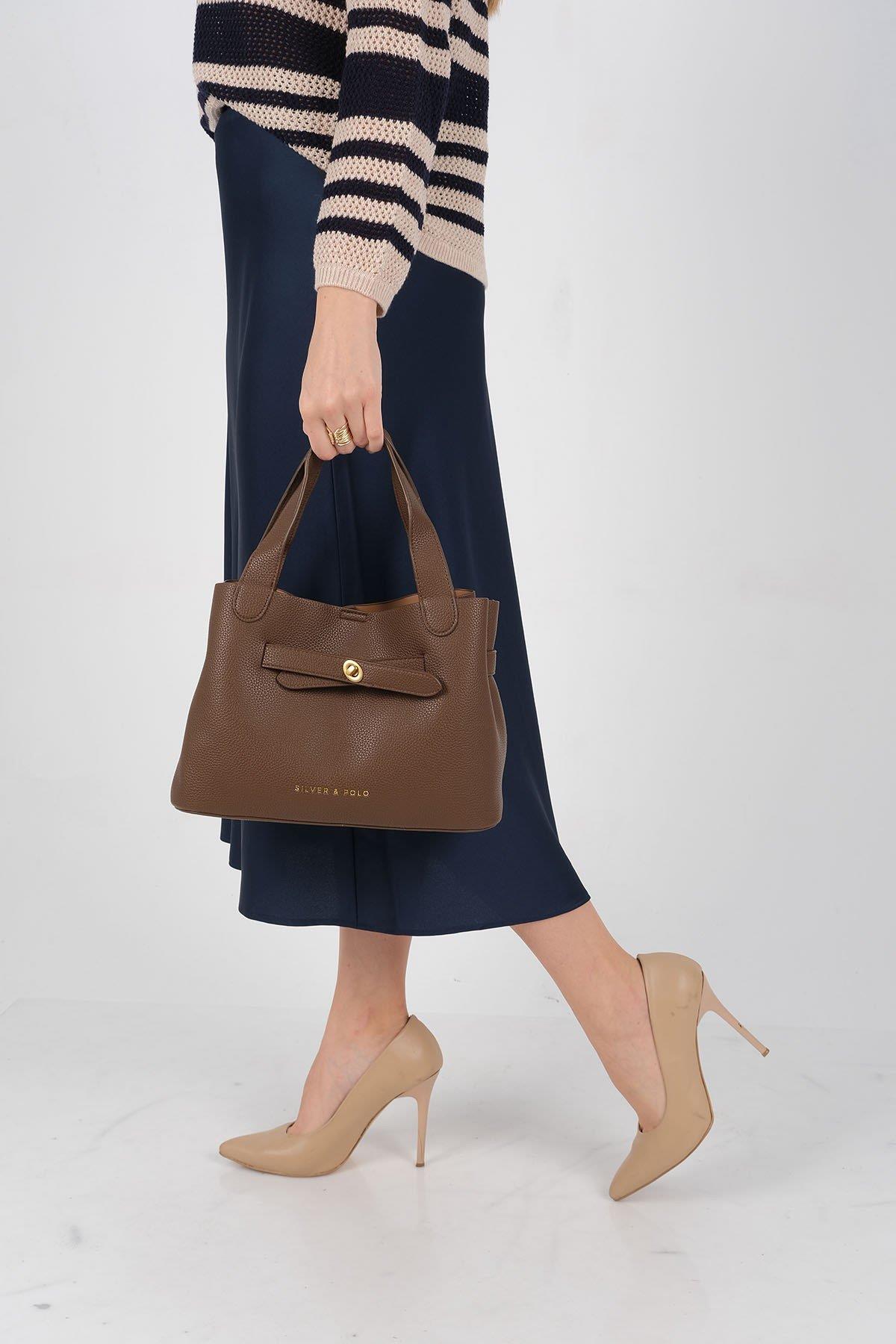 Silver & Polo SP1240 Kadın Omuz Çantası Kahve