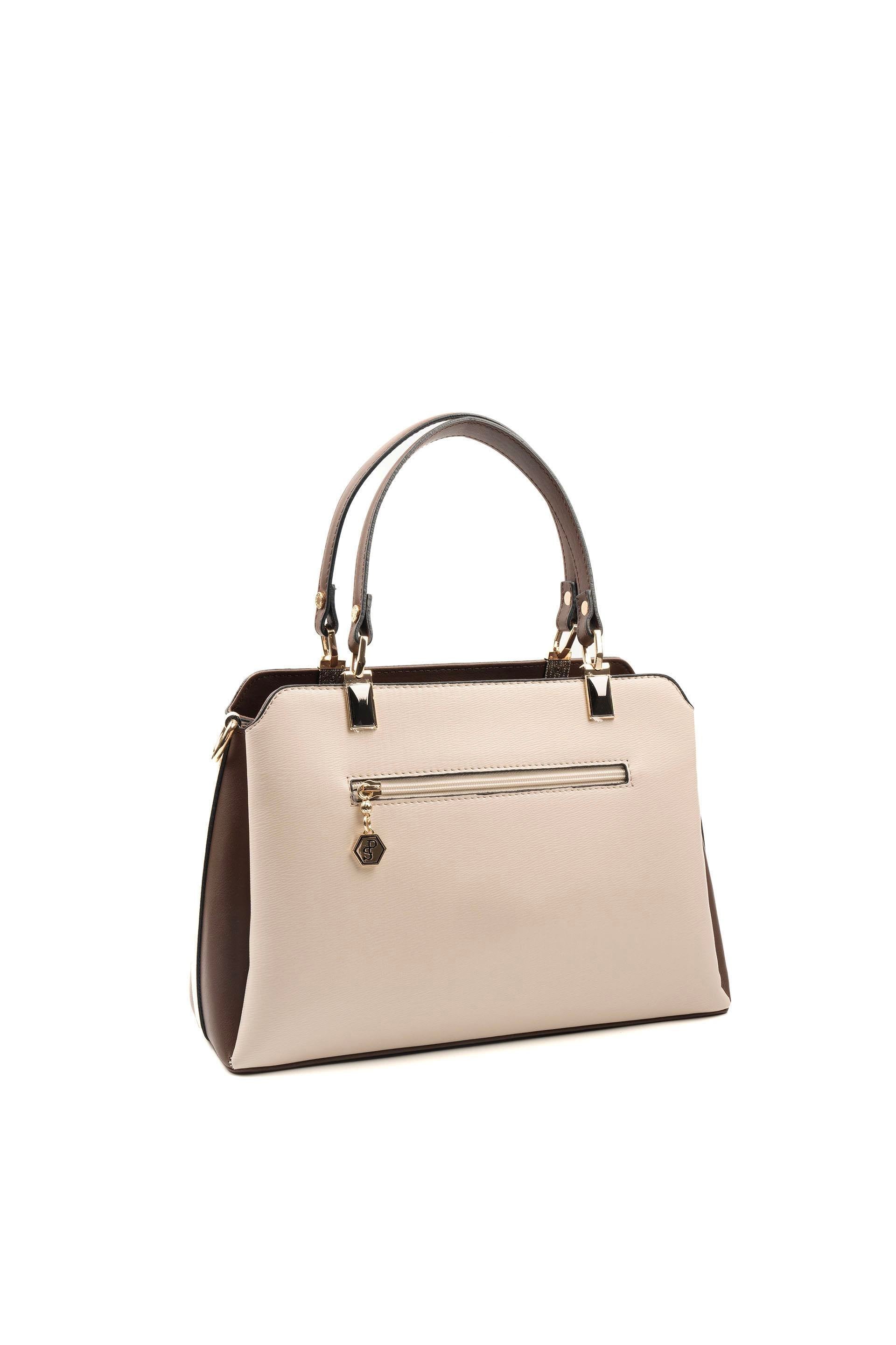 Silver & Polo Bej - Kahve SP972 Kadın El Çantası