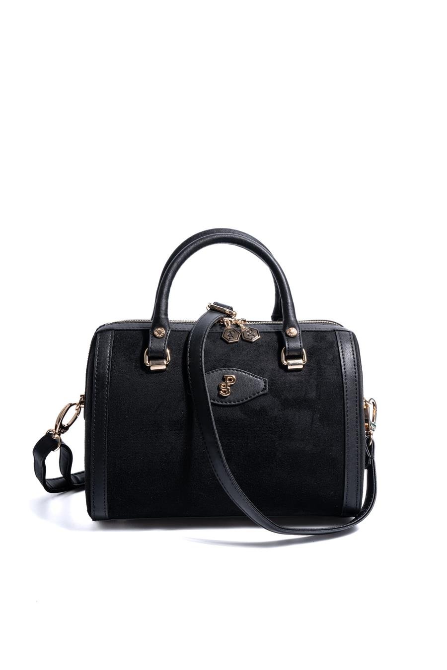 Silver & Polo SP1091 Kadın El Çantası Süet Siyah