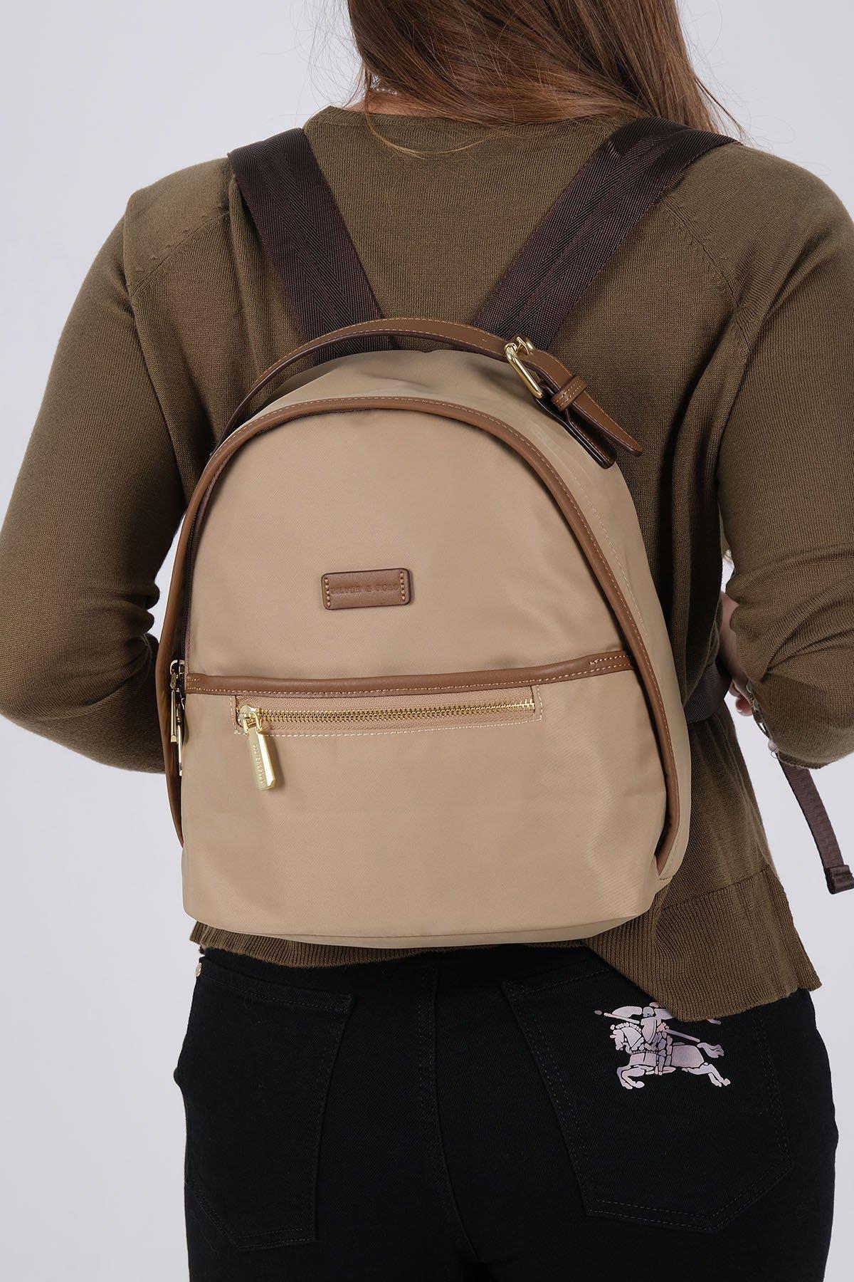 Silver & Polo SP1212 Kadın Sırt Çantası Vizon-Camel