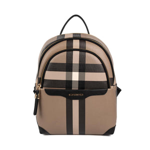 Silver & Polo SP1265 Kadın Sırt Çantası Ekose Kahve-Siyah
