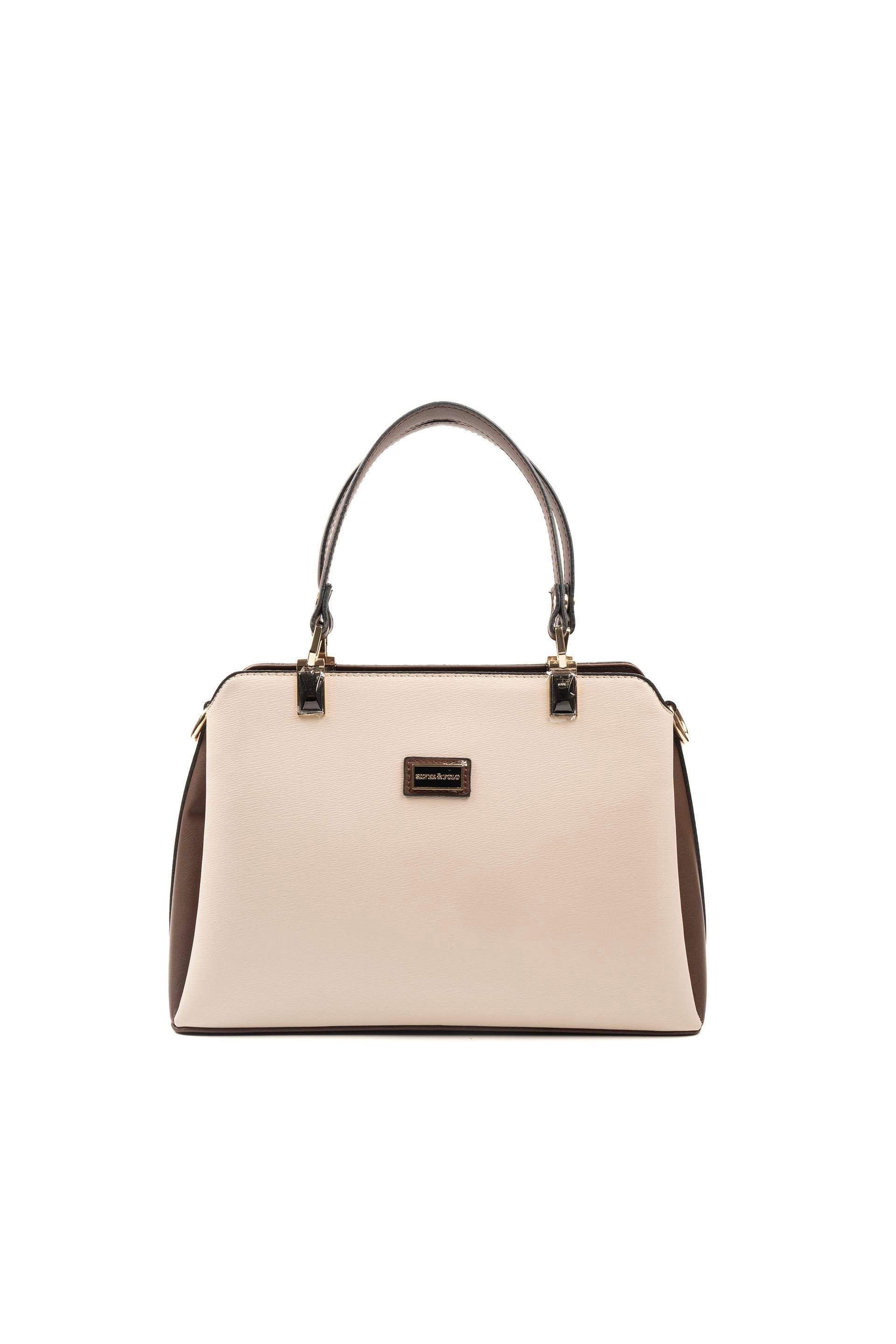 Silver & Polo Bej - Kahve SP972 Kadın El Çantası