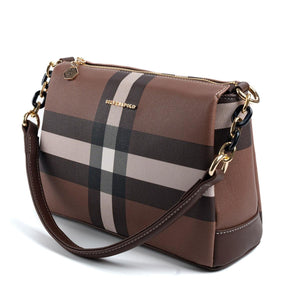 Silver & Polo Koyu Kahve SP910 Kadın Çapraz Çanta