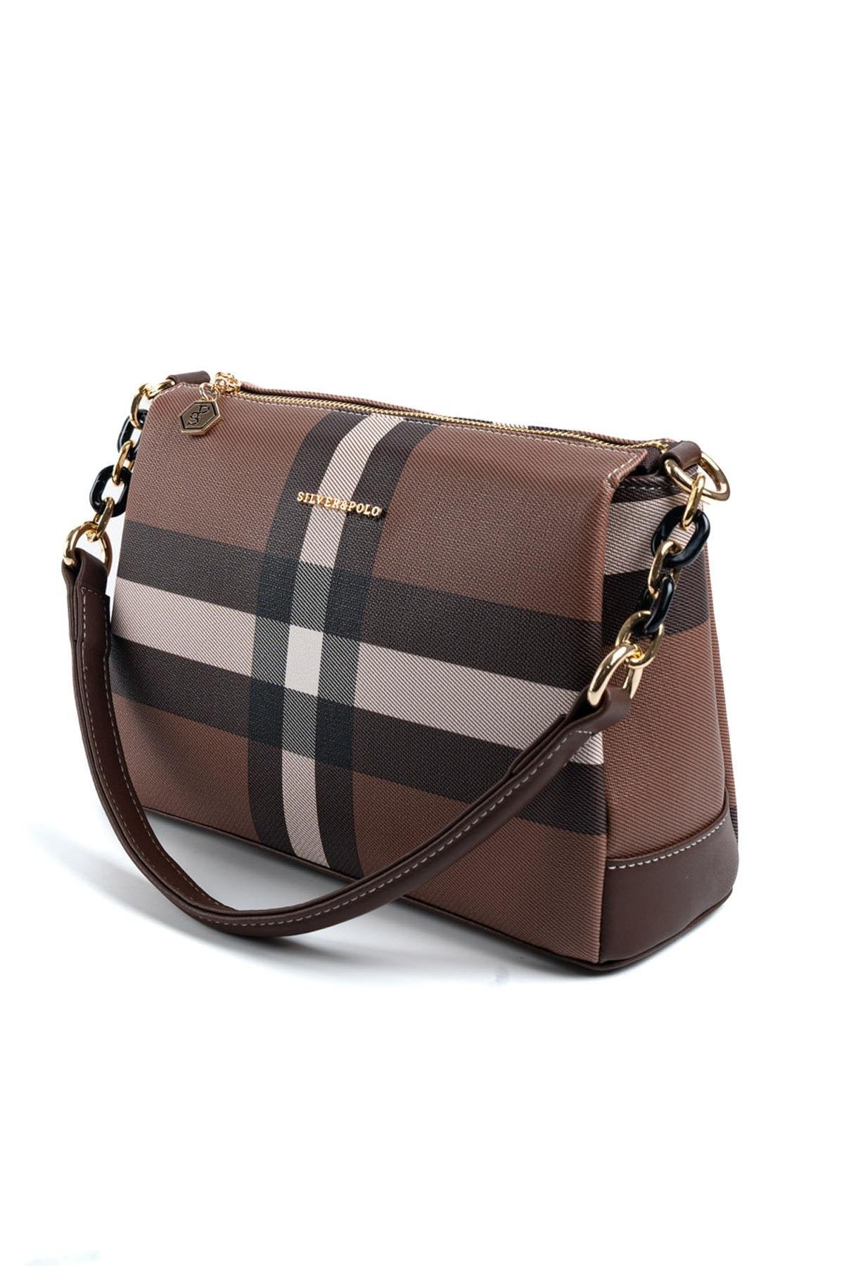 Silver & Polo Koyu Kahve SP910 Kadın Çapraz Çanta
