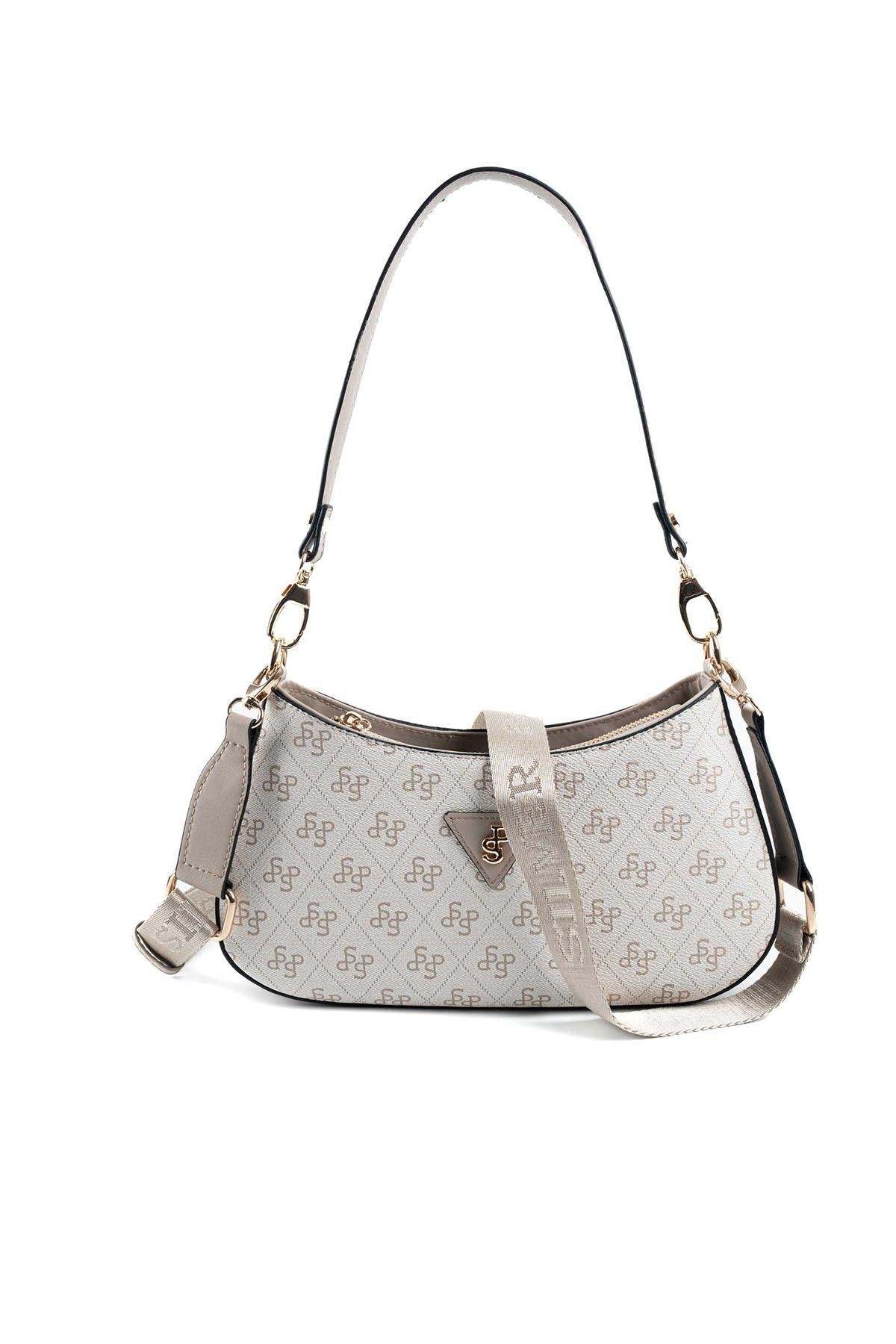 Silver & Polo Bej - Kum SP1251 Kadın Omuz Çantası
