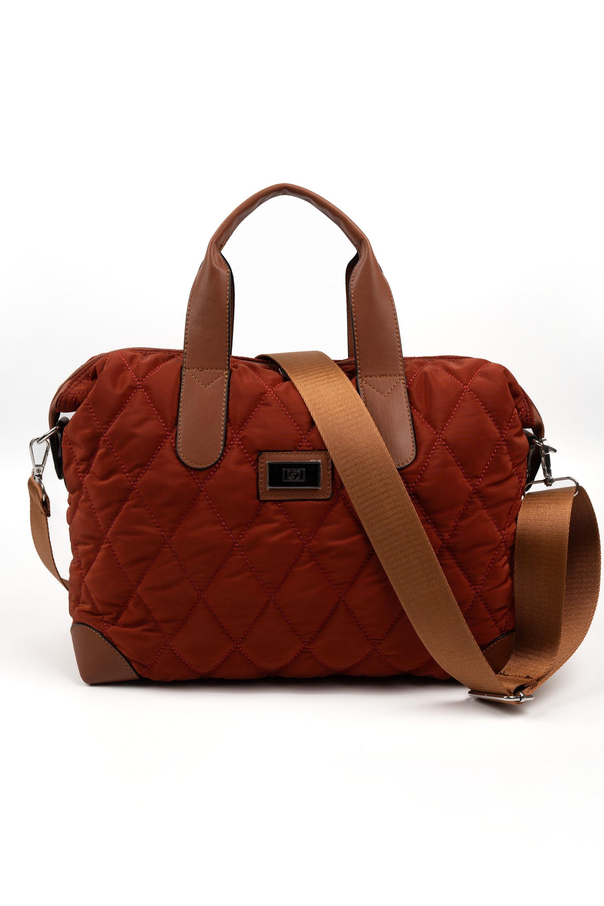 Silver & Polo Kiremit - Taba SP1152 Kadın Seyahat Çantası