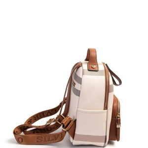 Silver & Polo Krem - Taba SP1130 Kadın Sırt Çantası