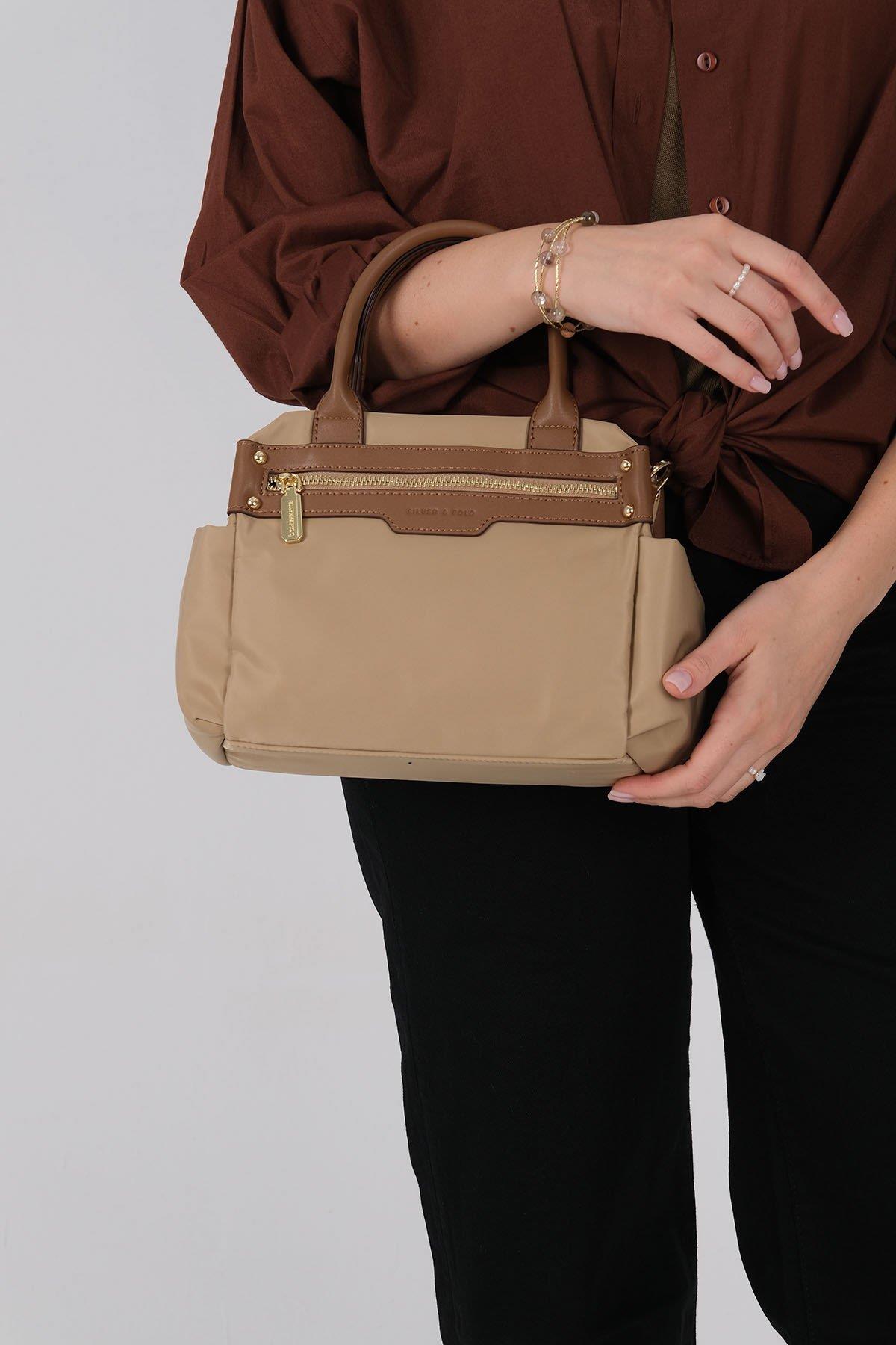 Silver & Polo SP1219 Kadın El Çantası Vizon-Camel