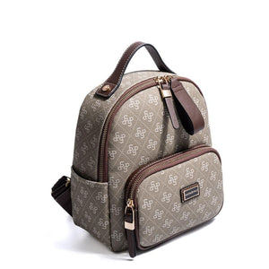 Silver & Polo SP1130 Kadın Sırt Çantası Monogram Y.Yeşil-Kahve